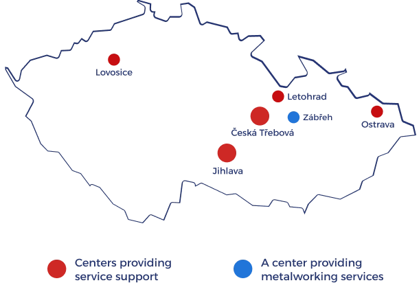 CZ Loko services mapa