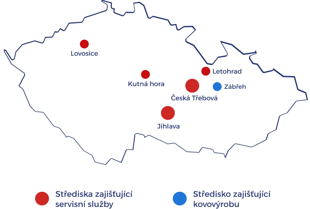 CZ Loko services mapa