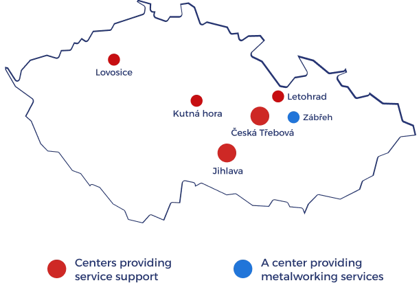 CZ Loko services mapa